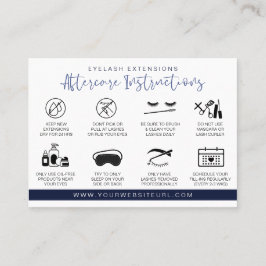 Eyelash Extension Efterhandsinstruktioner Lash Log Visitkort