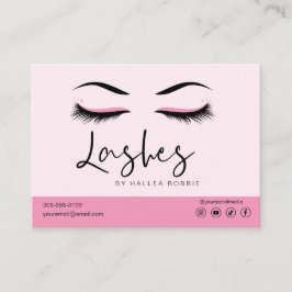 Eyelash Extension Efterhandsinstruktioner Lash Log Visitkort