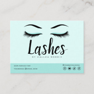 Eyelash Extension Efterhandsinstruktioner Lash Log Visitkort