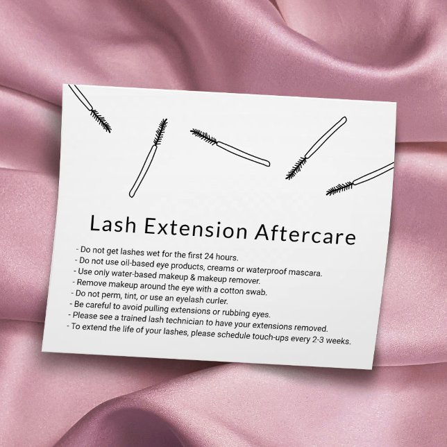 Eyelash Extension Eftervård Handdragna minimalisti Flygblad (Skapare uppladdad)