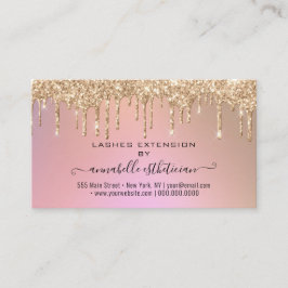 Eyelash Extension Eftervård Instruktion Glitter B Visitkort
