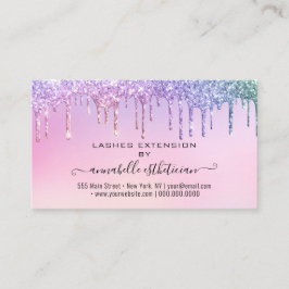 Eyelash Extension Eftervård Instruktion Glitter Bu Visitkort