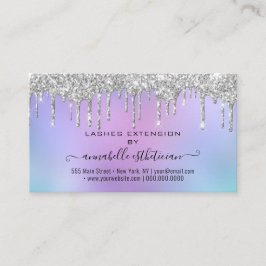 Eyelash Extension Eftervård Instruktion Glitter Visitkort