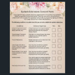 Eyelash Extension Liability Waiver Elegant Ivory Reklamblad<br><div class="desc">Blommigtar för Vintage av Eyelash Extension Liability Waiver & Release Form Ligue  Flyers.</div>