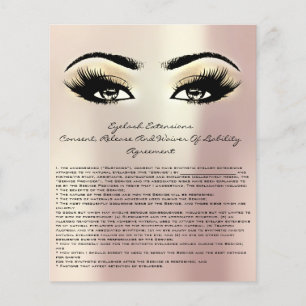 Eyelash Extension Liability Waiver Öga Ro Flygblad