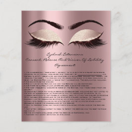 Eyelash Extension Liability Waiver Öga Ro Spark Flygblad
