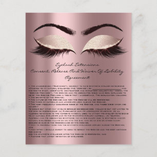 Eyelash Extension Liability Waiver Öga Ro Spark Flygblad