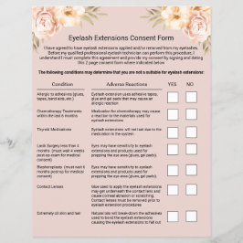 Eyelash Extension Liability Waiver & Release Form Reklamblad