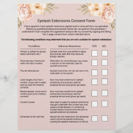 Eyelash Extension Liability Waiver & Release Form Reklamblad