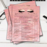 Eyelash Extension Liability Waiver Ro Marble Reklamblad<br><div class="desc">FlorenceK-design</div>