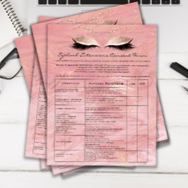 Eyelash Extension Liability Waiver Ro Marble Reklamblad