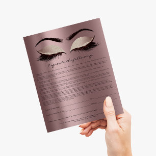Eyelash Extension Liability Waiver Ro Mauve Flygblad
