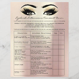 Eyelash Extension Liability Waiver Ro Öga Reklamblad