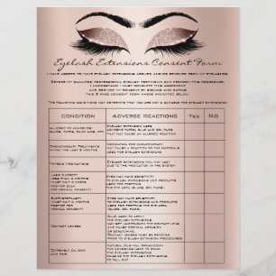 Eyelash Extension Liability Waiver Ro  Reklamblad