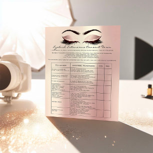 Eyelash Extension Liability Waiver Ro Rosa Flygblad