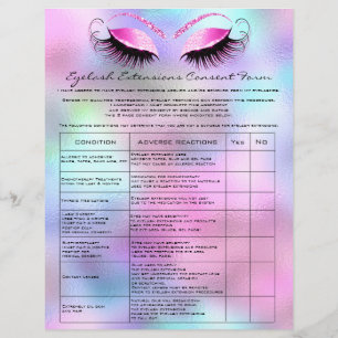 Eyelash Extension Liability Waiver Ro Rosa Reklamblad