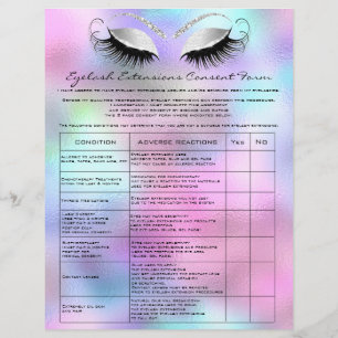 Eyelash Extension Liability Waiver Ro Silver Gra Reklamblad
