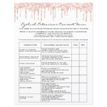 Eyelash Extension Liability Waiver Ro White