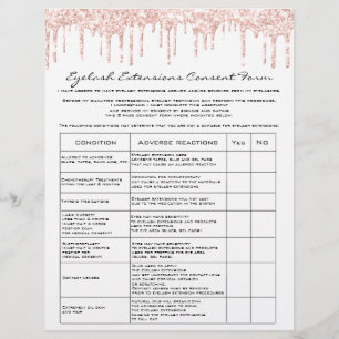 Eyelash Extension Liability Waiver Ro White Reklamblad