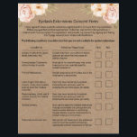 Eyelash Extension Liability Waiver Rustic Kraft Reklamblad<br><div class="desc">Eyelash Extension Liability Waiver & Release Form Vintage Blommigt Rustic Kraft Flyers.</div>