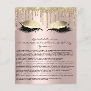 Eyelash Extension Liability Waiver Spark Ro Guld Flygblad