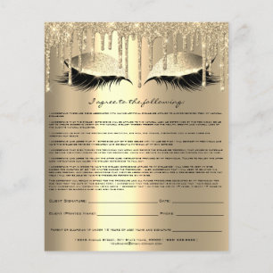 Eyelash Extension Liability Waiver Sparkly Drifts Flygblad