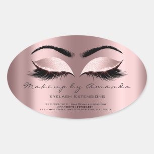 Eyelash Extension Makeup Artist Beauty Princess Ovalt Klistermärke