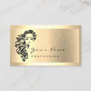 Eyelash Extension Makeup Artist Hair GoldConfetti Visitkort