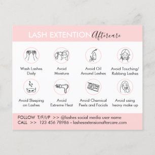 Eyelash Extension Products Aftercare Budget Flygblad