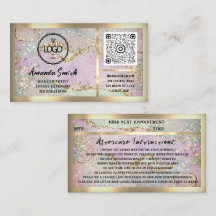 Eyelash Extension QRCode Logotyp Holograph Gliitte