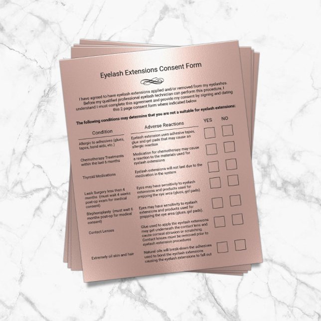 Eyelash Extension Salon ro Guld Reklamblad (Skapare uppladdad)