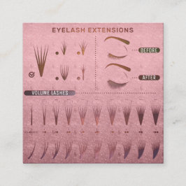Eyelash Extension Studio Shop Ro Beauty Fyrkantigt Visitkort