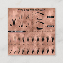 Eyelash Extension Studio Shop Ro Modern Fyrkantigt Visitkort