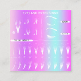 Eyelash Extension Studio Shop Rosa Modern New Fyrkantigt Visitkort