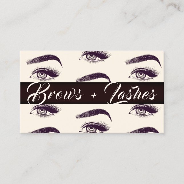 Eyelash Extensions Beauty Salon Affärskort Visitkort (Framsida)