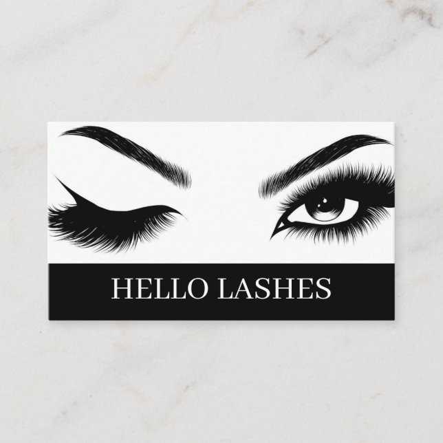 Eyelash Extensions Beauty Salon Spa Business Car Visitkort (Framsida)