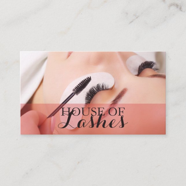 Eyelash Extensions Beauty Salon Spa Business Car Visitkort (Framsida)