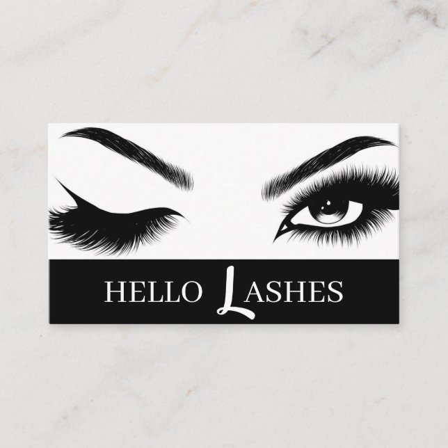 Eyelash Extensions Beauty Salon Spa Business Car Visitkort (Framsida)