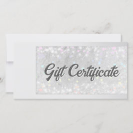 Eyelash Extensions Gift Certificate Glitter Snö Tack Kort
