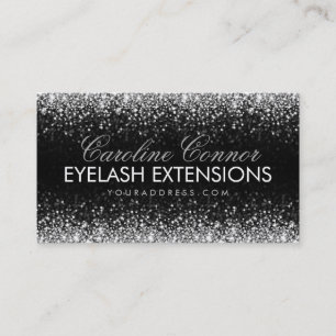 Eyelash Extensions Glitter Star Rain Affärskort Visitkort