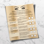 Eyelash Extensions Golden Liability Waiver<br><div class="desc">Eyelash Extension Liability Waiver & Release Form Guld Flyers.</div>