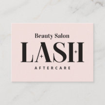 Eyelash Extensions Lash Aftercare Card