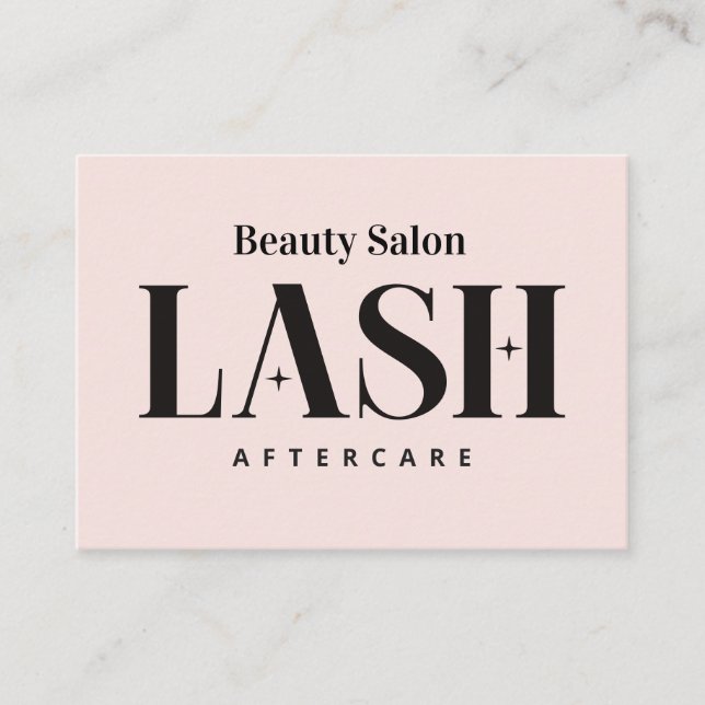 Eyelash Extensions Lash Aftercare Card Visitkort (Framsida)