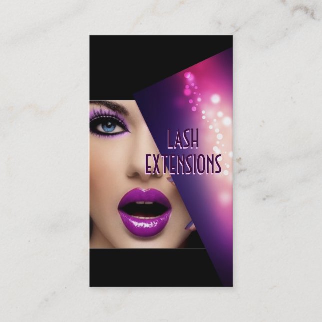 Eyelash Extensions, Lash Cosmetolog Visitkort (Framsida)
