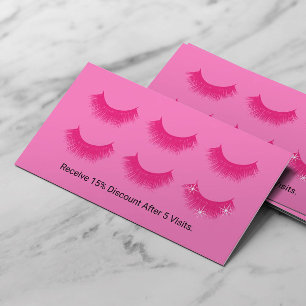 Eyelash Extensions Lash Pub Black & Rosa Loyalty Lojalitetskort