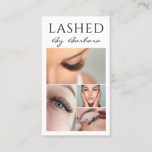 Eyelash Extensions Lash Pub Minimal Makeup Artist Visitkort