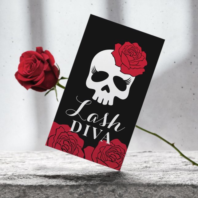 Eyelash Extensions Lash Salon Beauty Blommigt Skul Visitkort (Skapare uppladdad)