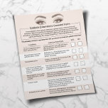 Eyelash Extensions Liability Waiver Beige Salon Reklamblad<br><div class="desc">Eyelash Extension Liability Waiver & Release Form Beige Flyers.</div>