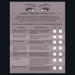 Eyelash Extensions Liability Waiver Lash Salon Reklamblad<br><div class="desc">Eyelash Extension Liability Waiver & Release Form Flyers.</div>