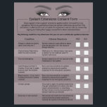 Eyelash Extensions Liability Waiver Lash Salon Reklamblad<br><div class="desc">Eyelash Extension Liability Waiver & Release Form Flyers.</div>